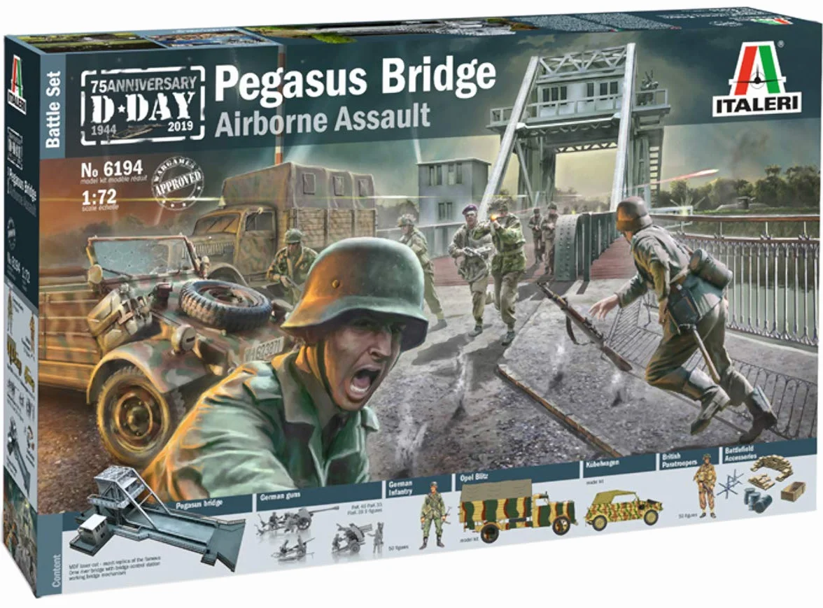 Italeri 6194 BattleSet Pegasus Bridge D-Day 75 Anniversary 1944, scala 1:72