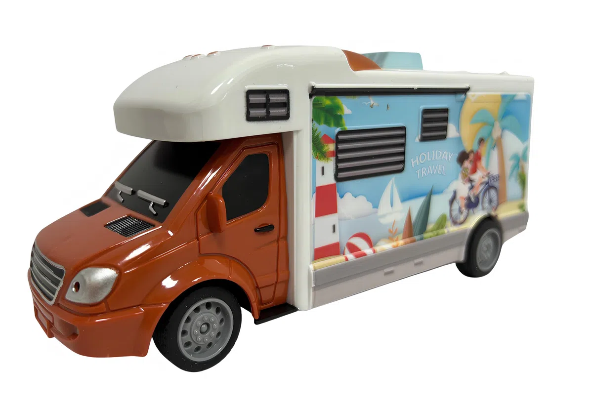 Camper Giocattolo Telecomandato con Luci Scala 1:32 per Bambini Motorhome Radiocomando Camion Telecomandato con Luci Ruote Gommate Modellino Camper Touringcar Auto Caravan Roulotte Giocattolo Pulmino