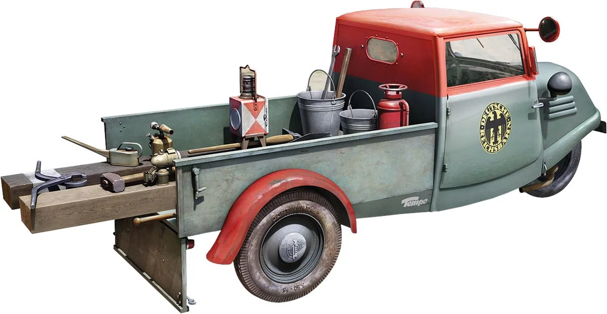 MiniArt - 1/35 TEMPO E400 RAILWAY MAINTENANCE TRUCK W/PERSON (10/23) *