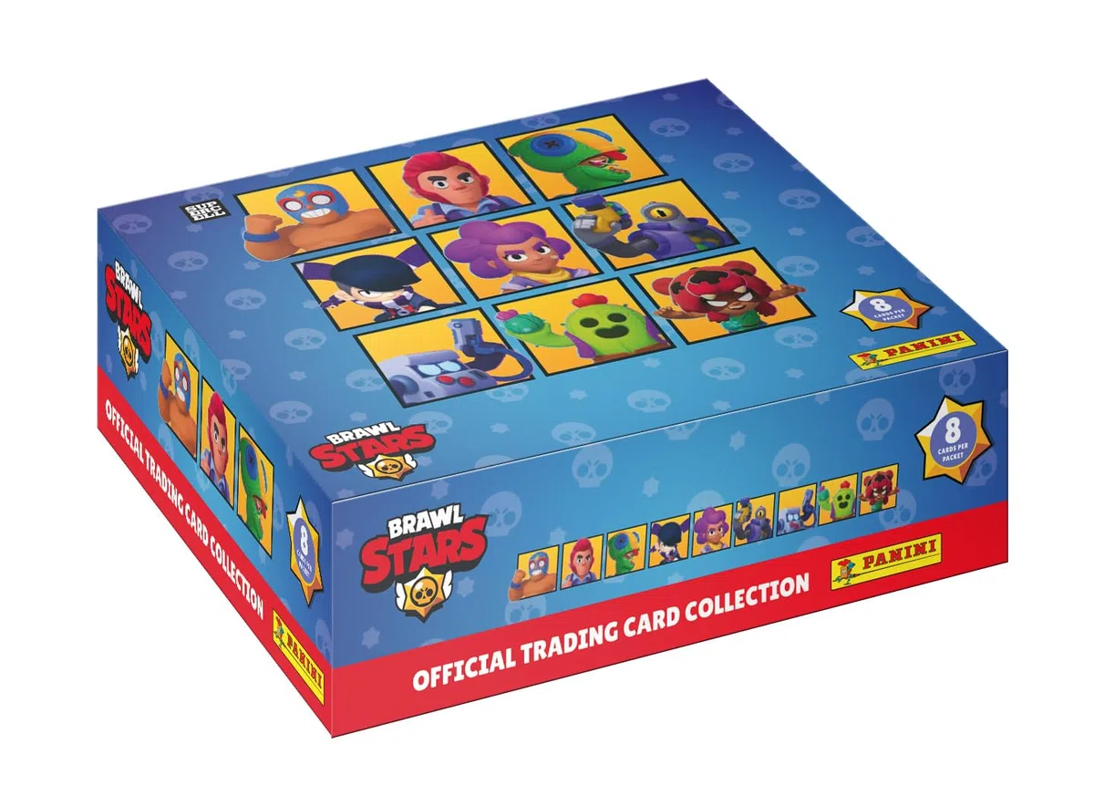 Panini Brawl Stars Trading Cards - Confezione da 18 buste (8 carte) + 1 biglietto edizione limitata