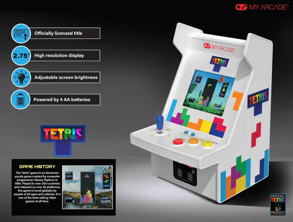 MICRO PLAYER PRO 2,75" TETRIS PORTABLE RETRO ARCADE