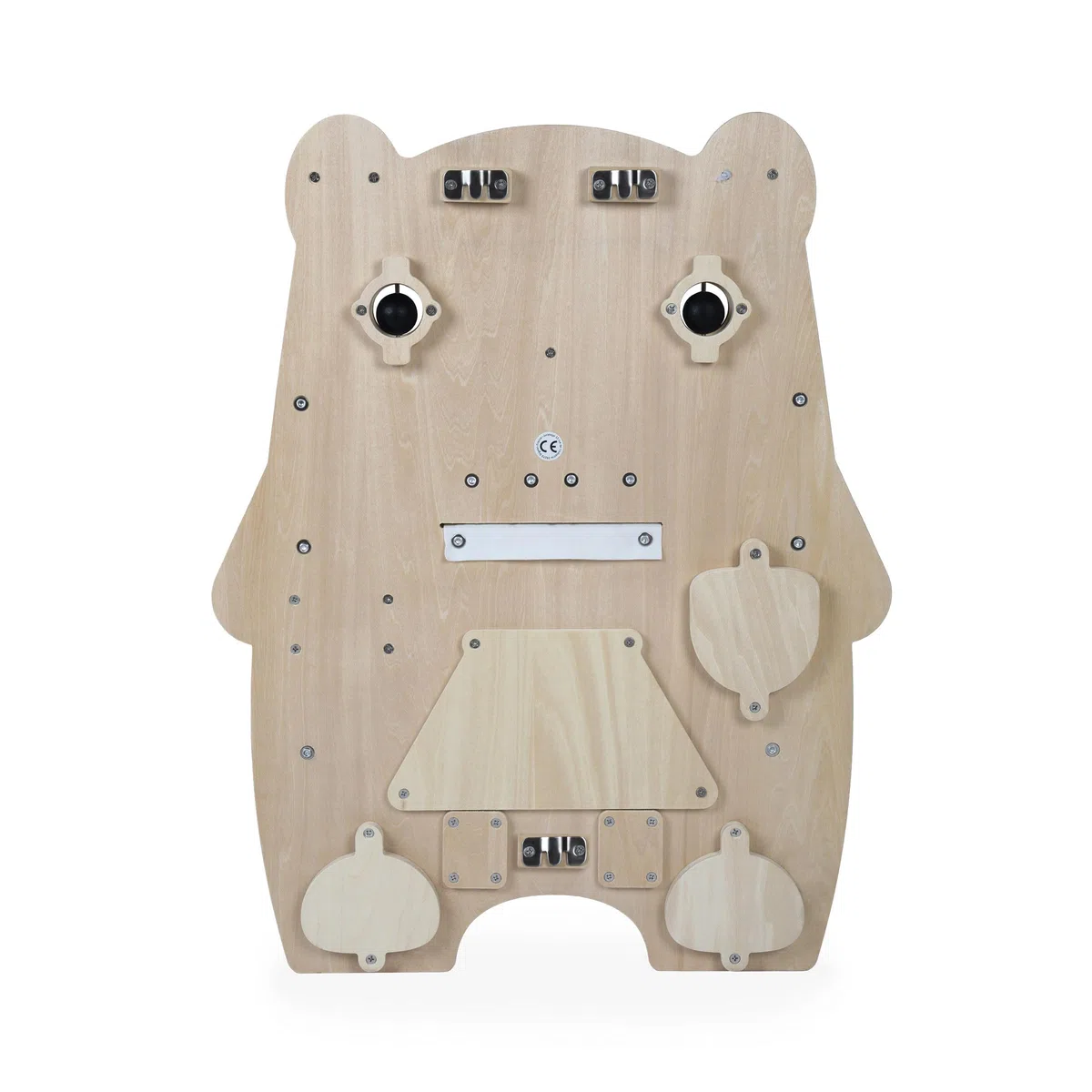 Janod Busy Board Ourson, 20 attività, Grande Tavolo di attività in Legno, Ottime per Lo Sviluppo della motricità fine, la curiosità e la destrezza, Altezza 60 cm, da 18 Mesi, J05162