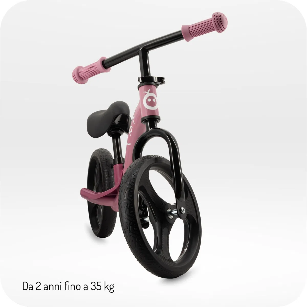 Momi Bicicletta senza pedali ISOKA per bambini 2+ anni (max 35 kg), telaio in metallo leggero 3,5 kg, regolazione altezza manubrio e sella senza attrezzi, ruote in gomma TPR con LED