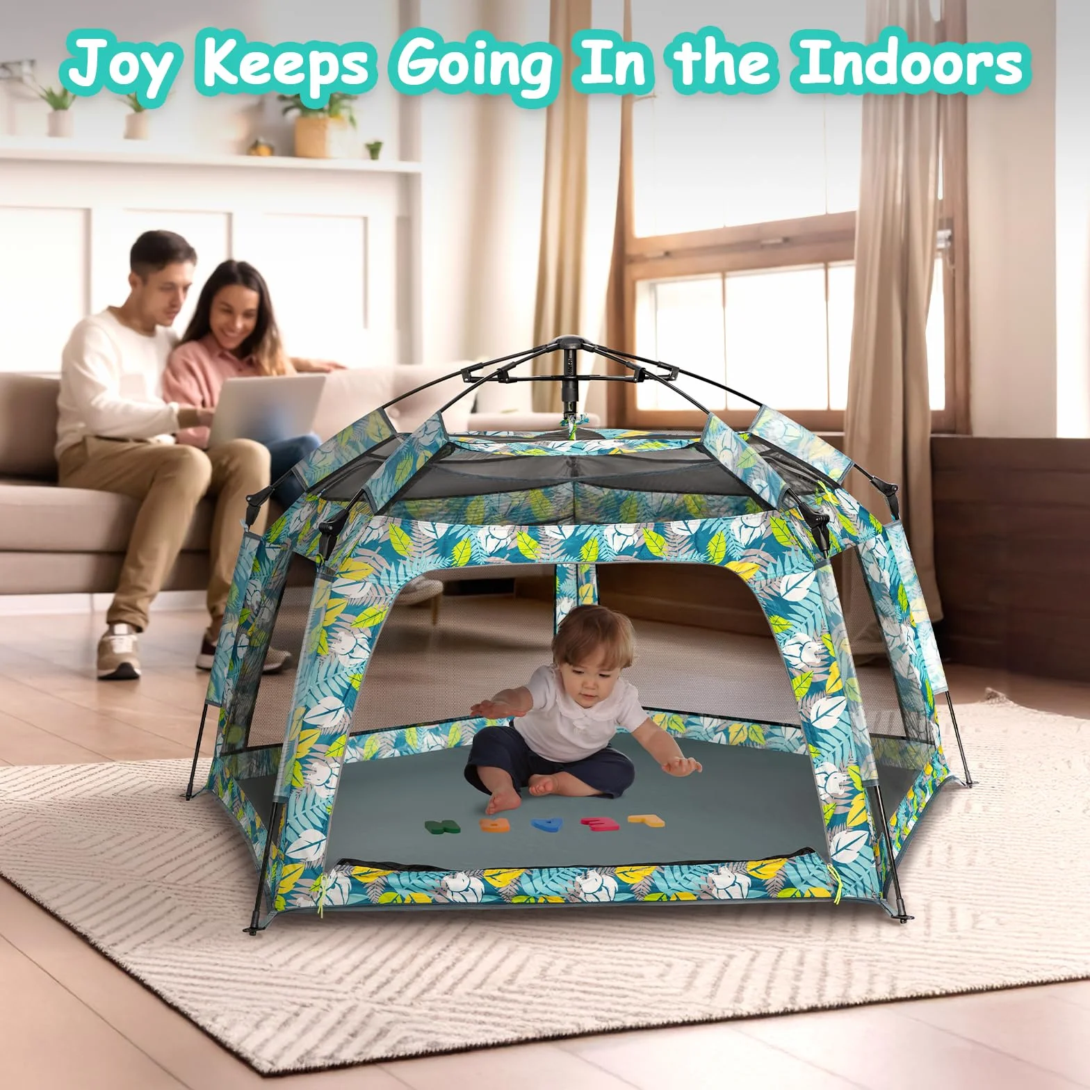 Tenda per Bambini, Tenda Gioco Bambini Cameretta Giardino Interno Esterno Castello Pop Up Casetta, Capanna Campeggio Ragazzo E Ragazza Regalo Natale Compleanno Kids Play Tent, Foresta