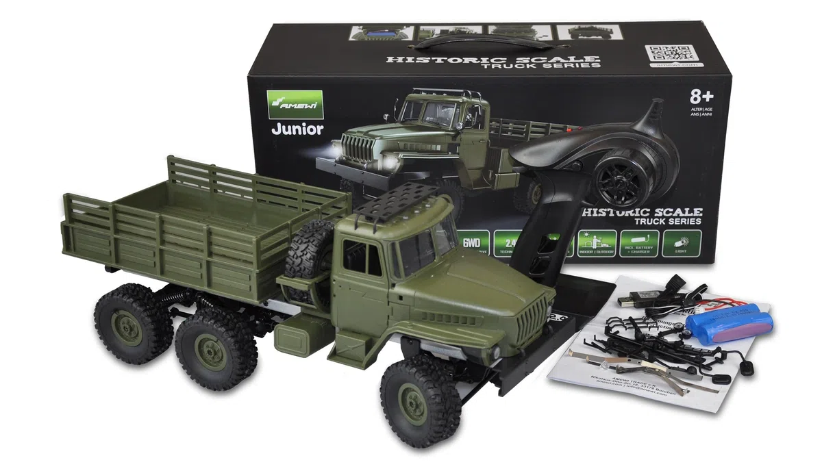 Amewi Ural Truck Scale 6WD 1:16 RTR verde RC telecomandato