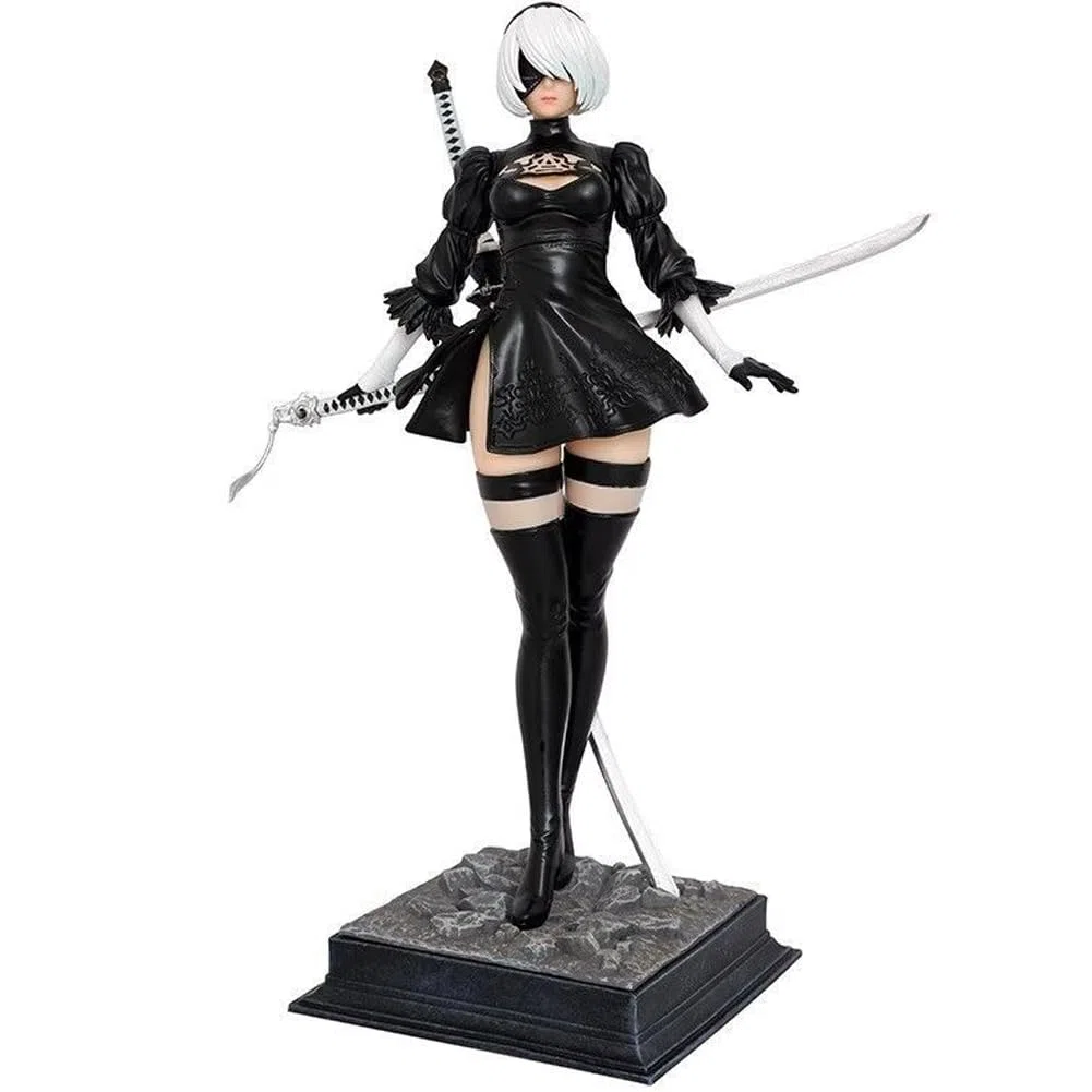 Zhongkaihua Automata 2B - Action figure con testa intercambiabile in PVC Yorha n. 2, figura di tipo B, 28 cm