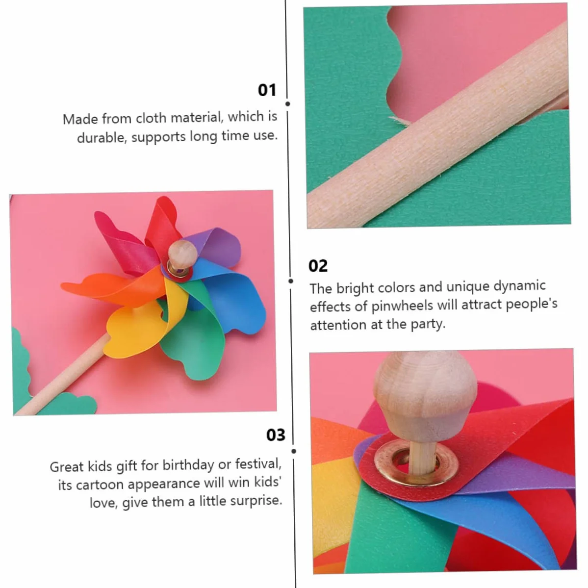12 Pezzi Girandole Per Bambini Da Giardino Girandole Di Plastica Arcobaleno Mulini A Decorazioni Per Bambini