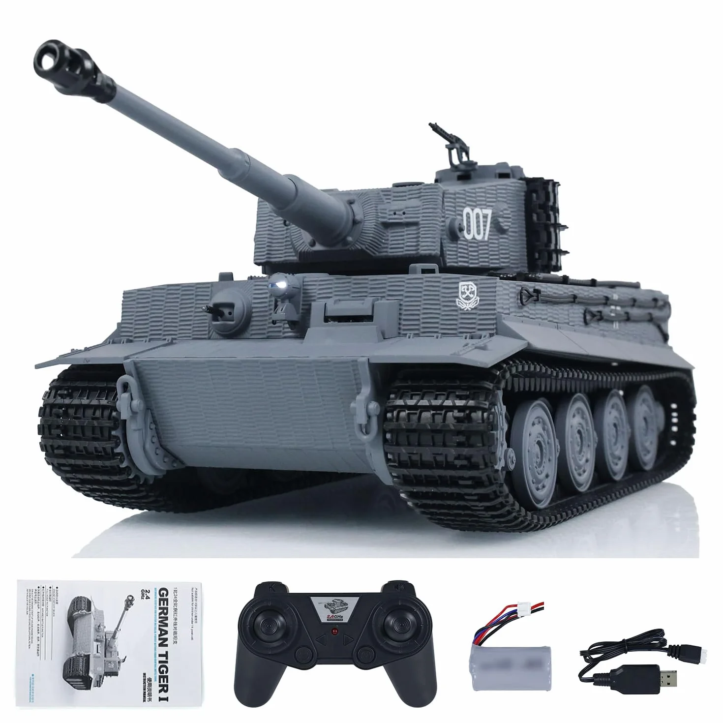 TOUCAN RC HOBBY 1/24 RC Carro Armato da Combattimento Taigen Tiger I Telecomandato a Infrarossi Combattimento
