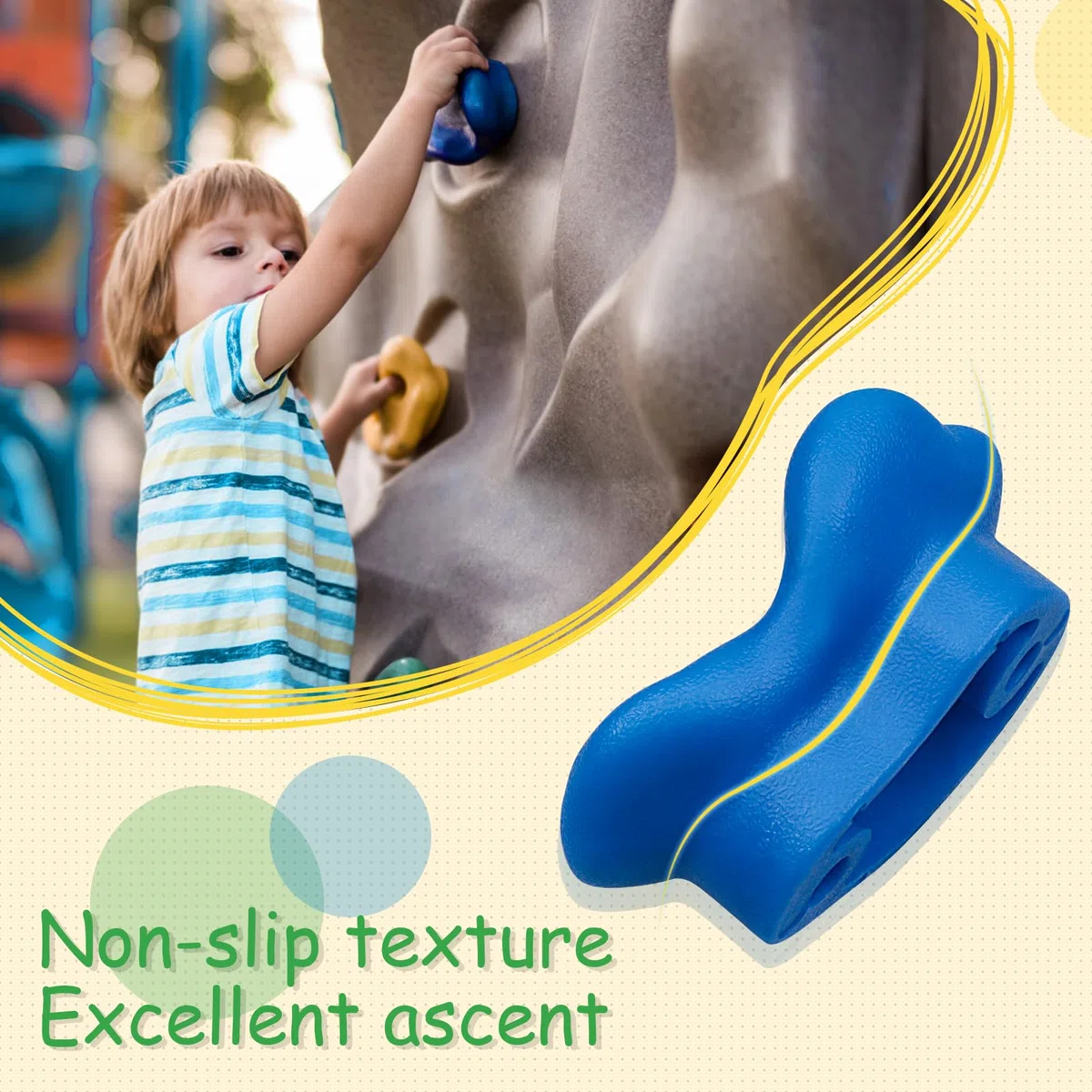 Trymaker Set di impugnature per arrampicata su roccia per bambini, 15 pezzi/30 impugnature per arrampicata per bambini e adulti all'aperto