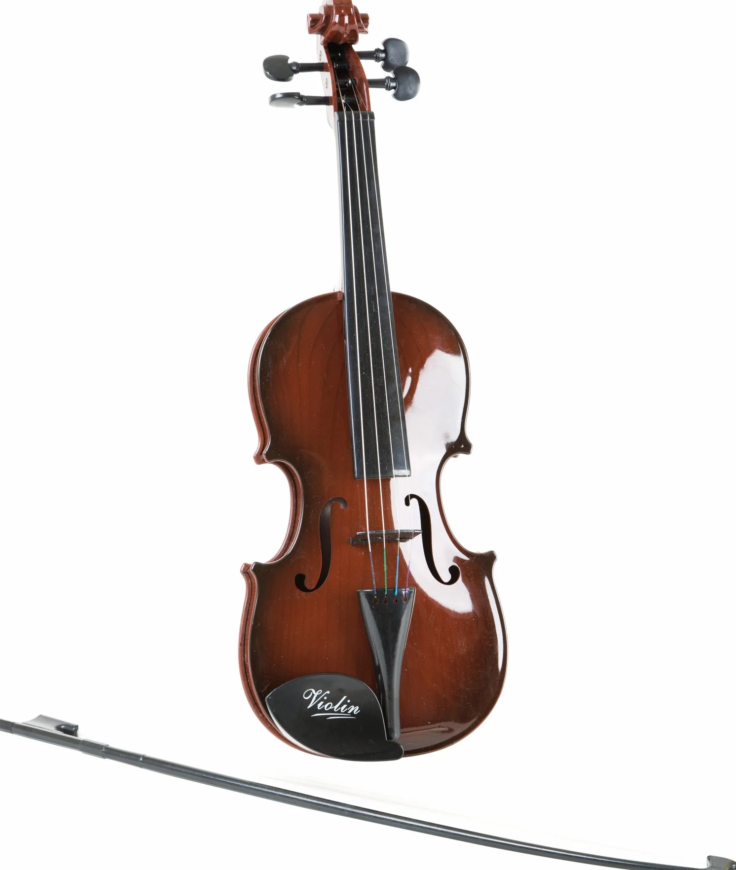 7027 Violino "Classico" small foot in plastica, con ottica in legno, incl. archetto nero, a partire da 4 anni