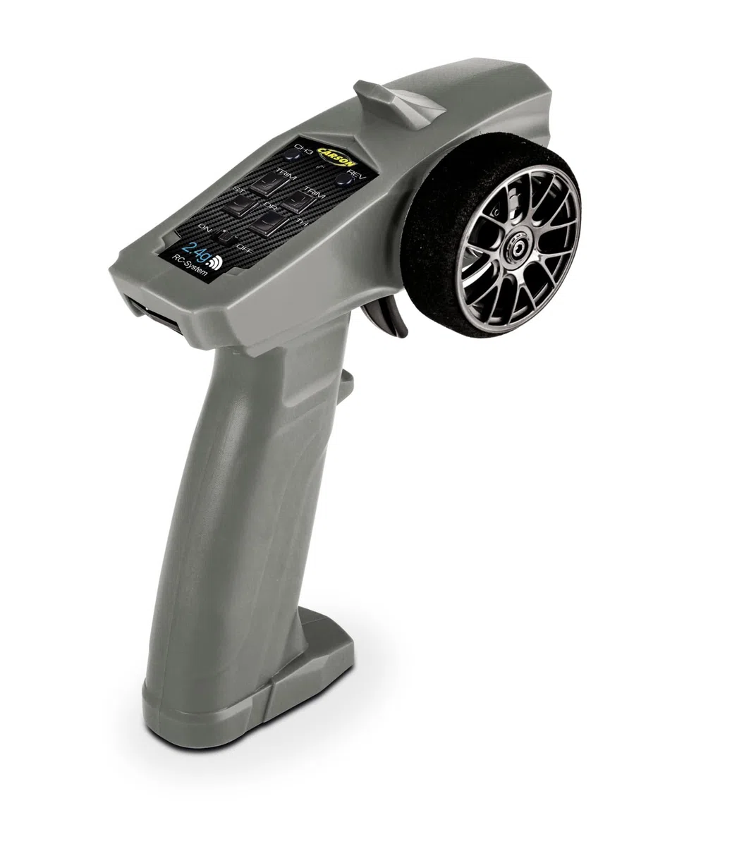Carson 500500109 Reflex Wheel Start 2,4G Radio grigio - compatibile Tamiya KIT, modellismo, accessori, ricevitore, radio RC, telecomando 2,4 GHz, funzione trim