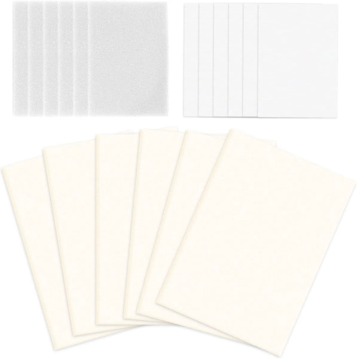 wisedry Accessori per pressa floreale, 6 fogli di carta assorbente in fibra naturale, carta per fodera e fogli di schiuma, 25,4 x 15,2 cm