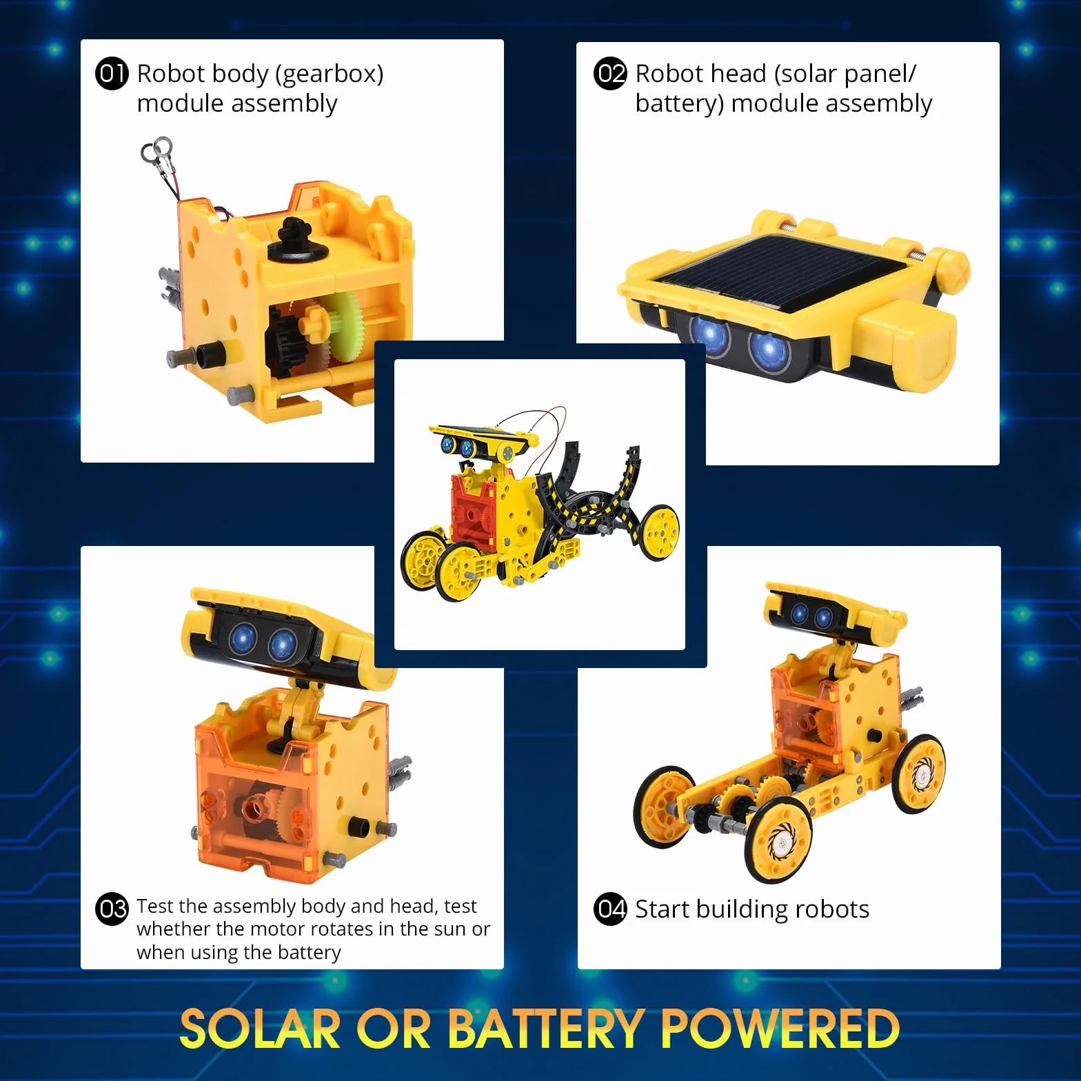 OMWay STEM 12-in-1 Robot Solare Giocattoli, Kit Scienza per Bambini Età 8, Costruire Esperimento Ingegneria Robotica per 9 10 11 12 13 14 Anni Ragazzi Ragazze Adolescenti