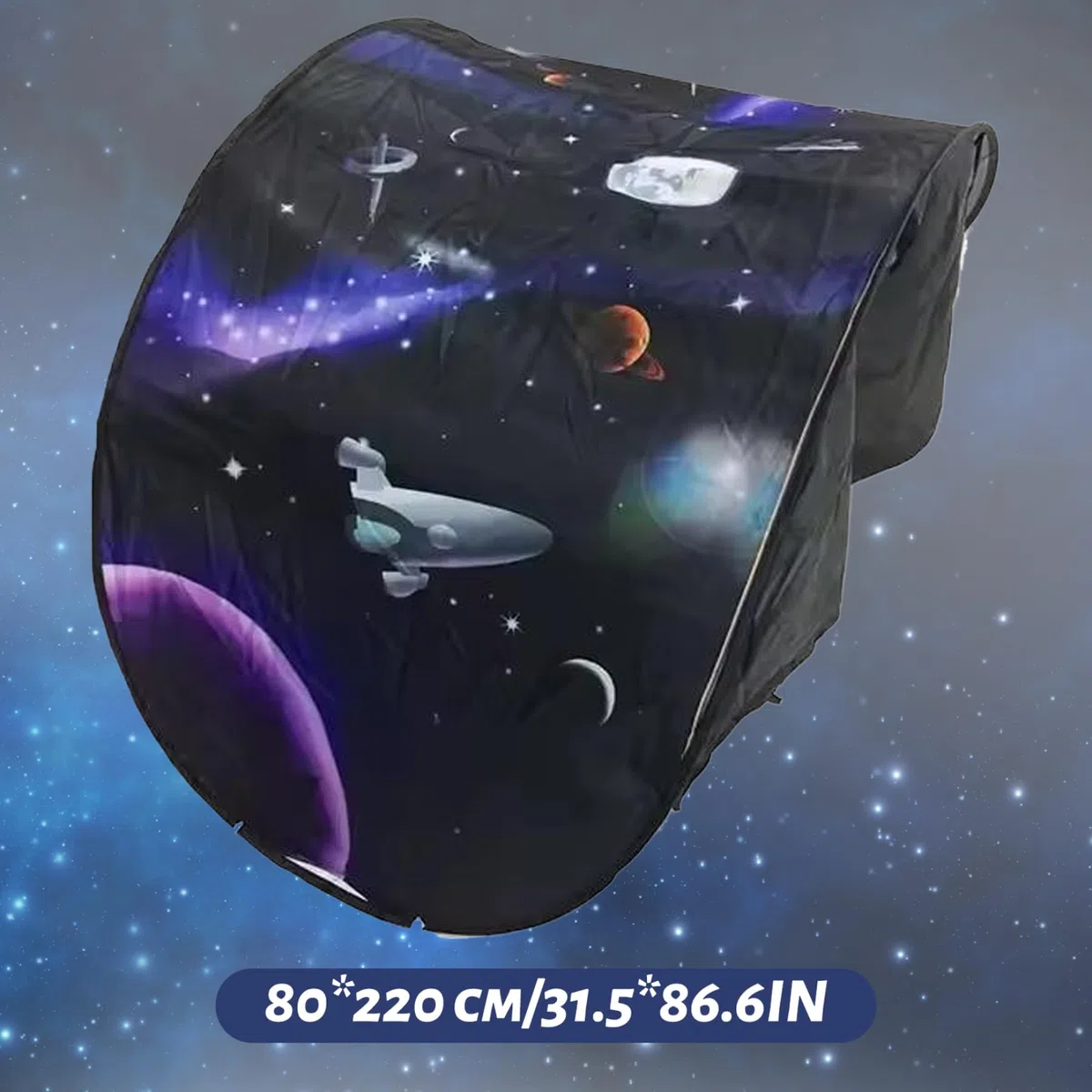 Tenda da Letto per Bambini per Ragazze e Ragazzi, Tenda da Letto Pieghevole a Tema Spaziale per Sale Giochi da Camera da per Bambini