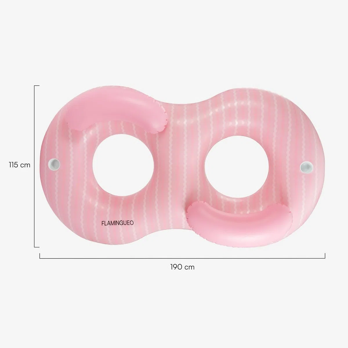 Flamingueo Gonfiabili Piscina - Materassino Mare - Forma Ciambella - 2 Portabevande - Doppia Valvola - PVC Resistente
