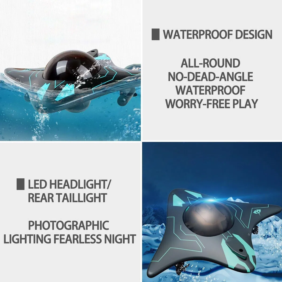 Drone subacqueo, connettività wireless, controllo app intelligente, trasmissione immagine in tempo reale Full HD 1080p, dotato di fari LED, per esplorazione subacquea e giocattoli per adulti
