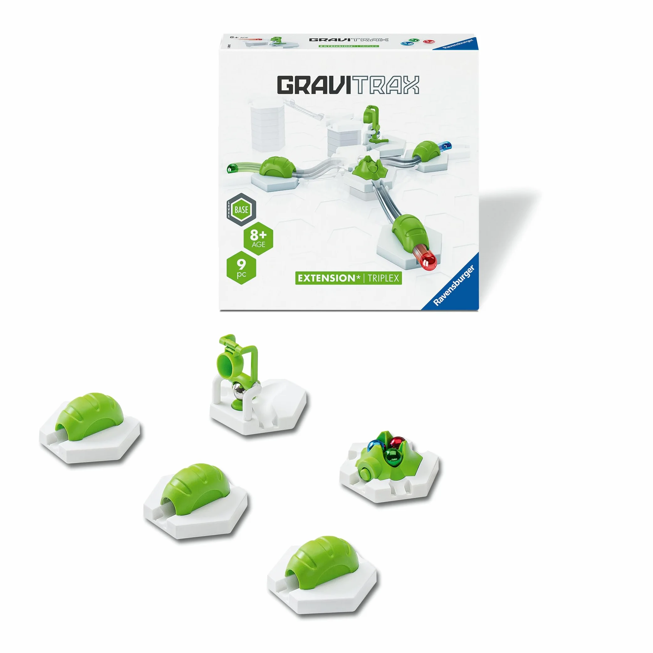 Ravensburger - Gravitrax Espansione Prolunga Triplex | Pista Biglie Con 9 Pezzi | Rompicapo Bambini Con Le Biglie | Giochi Bambino 8 Anni Maschio | Giochi Per Bambini Compatibili Con Tutti I Gravitrax