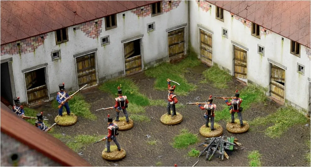 Italeri 6197 Waterloo 1815 - La Haye Sainte, scala 1:72, plastic model kit, modello in plastica da montare, modellismo, battle set, diorama, Multicolore