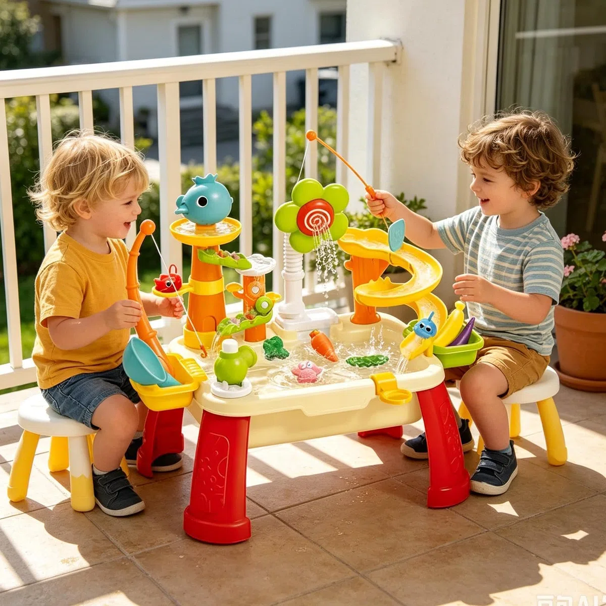 Tavolo Ad Acqua - Giocattolo Estivo Con Pompa Elettrica | Tavolo Per Attività Acquatiche Per Bambini | Per Ragazzi E Ragazze, Bambini In Età Prescolare, Cortile, Patio, Spiaggia, Campeggio, Asilo
