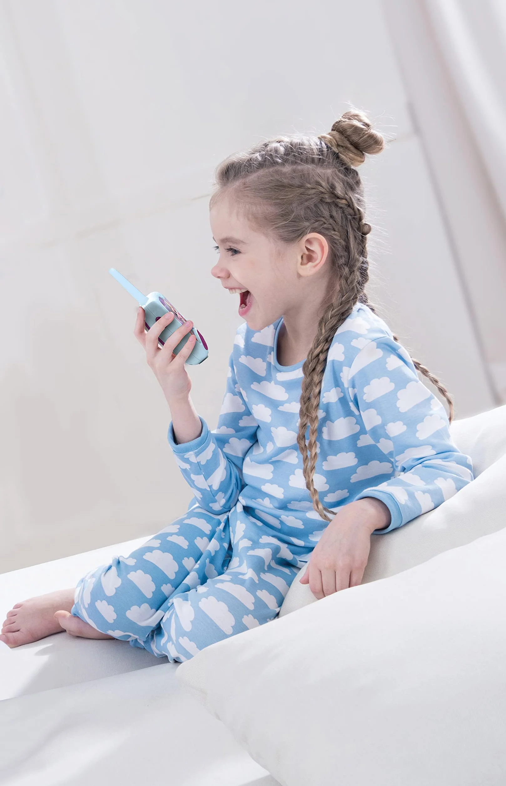 Lexibook, Frozen, Talkie-Walkies 200m, Gioco di Comunicazione per Bambini, Clip Cintura, 2 canali di Comunicazione, a Pile, Blu, TW12FZ