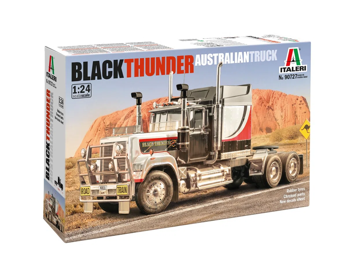 Italeri 90727 Black Thunder Australian Truck, scala 1:24, Plastic Model Kit/Modello in plastica da montare