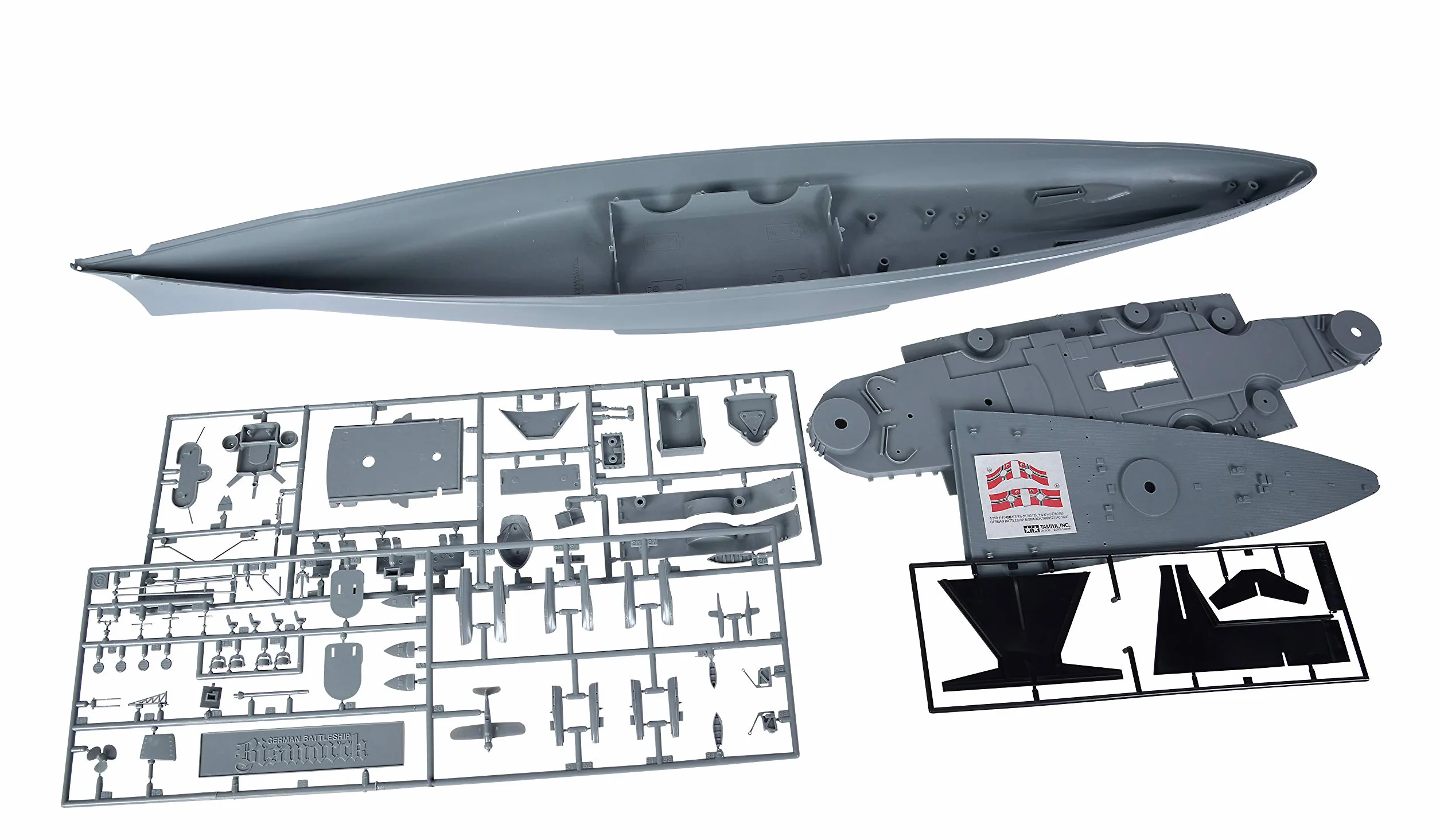 Tamiya TM78013 BISMARK - Modellino in scala per veicoli, multicolore, lunghezza 27,1 pollici