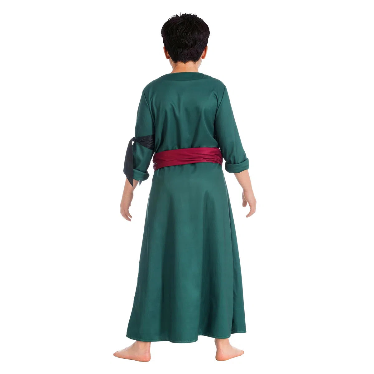 Chaks - Costume da Zoro per ragazzi, outfit ufficiale One Piece, set anime 2 pezzi con mantello e cintura per cosplay e carnevale