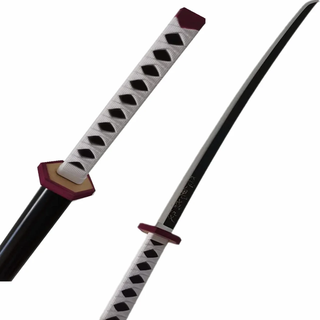 damdos Halloween Prop for Demon Slayer Katana Agatsuma Zenitsu Cosplay Sword Kamado Tanjirou Swords Shinazugawa Sanemi Weapons PU Material Xmas Birthday Gifts (Tomioka Giyuu)
