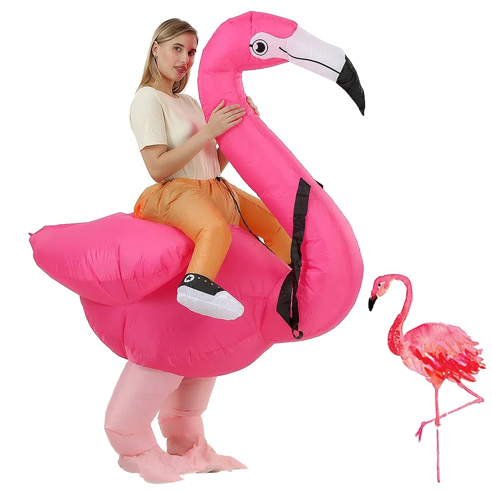 JASHKE Costume Fenicottero Costume Gonfiabile Costume Carnevale Gonfiabili Adulti