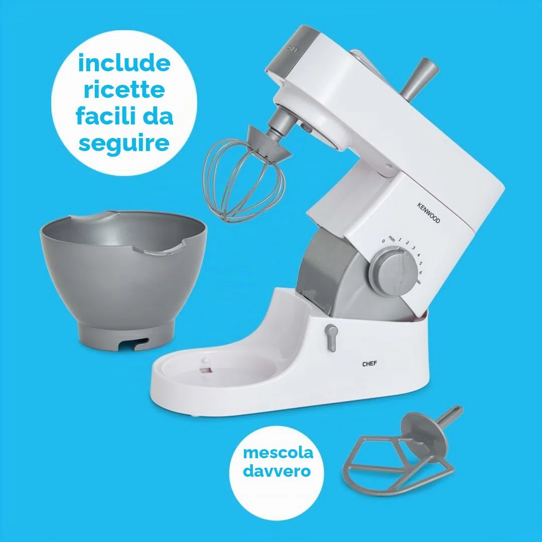 CASDON Kenwood Mixer | Mixer giocattolo per bambini dai 3 anni in su | Perfetto per i fornai in erba che amano mescolare cibo vero!