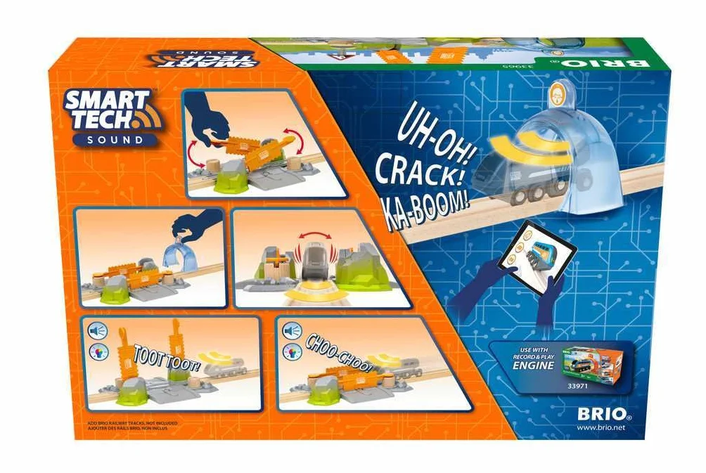 BRIO World - Attraversamenti Pericolosi, Smart Tech Sound, Accessorio Pista Trenino, Set Costruzioni in Legno, Compatibile con Tutti i Prodotti BRIO, Giocattolo per Bambini 3+ Anni