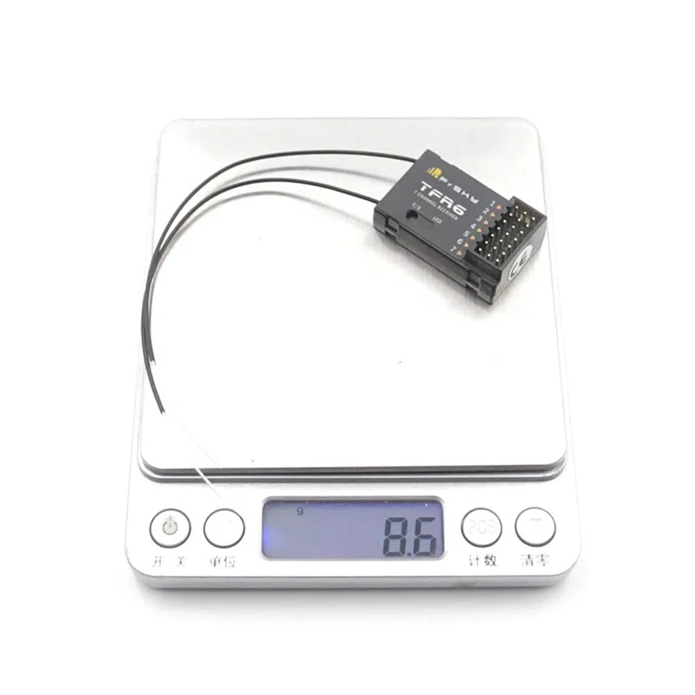SPARKHOBBY FrSky TFR6A TFR6-A 2,4GHz 7 Ricevitore Channale FASST Compatibile Futaba T14SG T8FG Modulo per Telecomando FPV Droni (TFR6)
