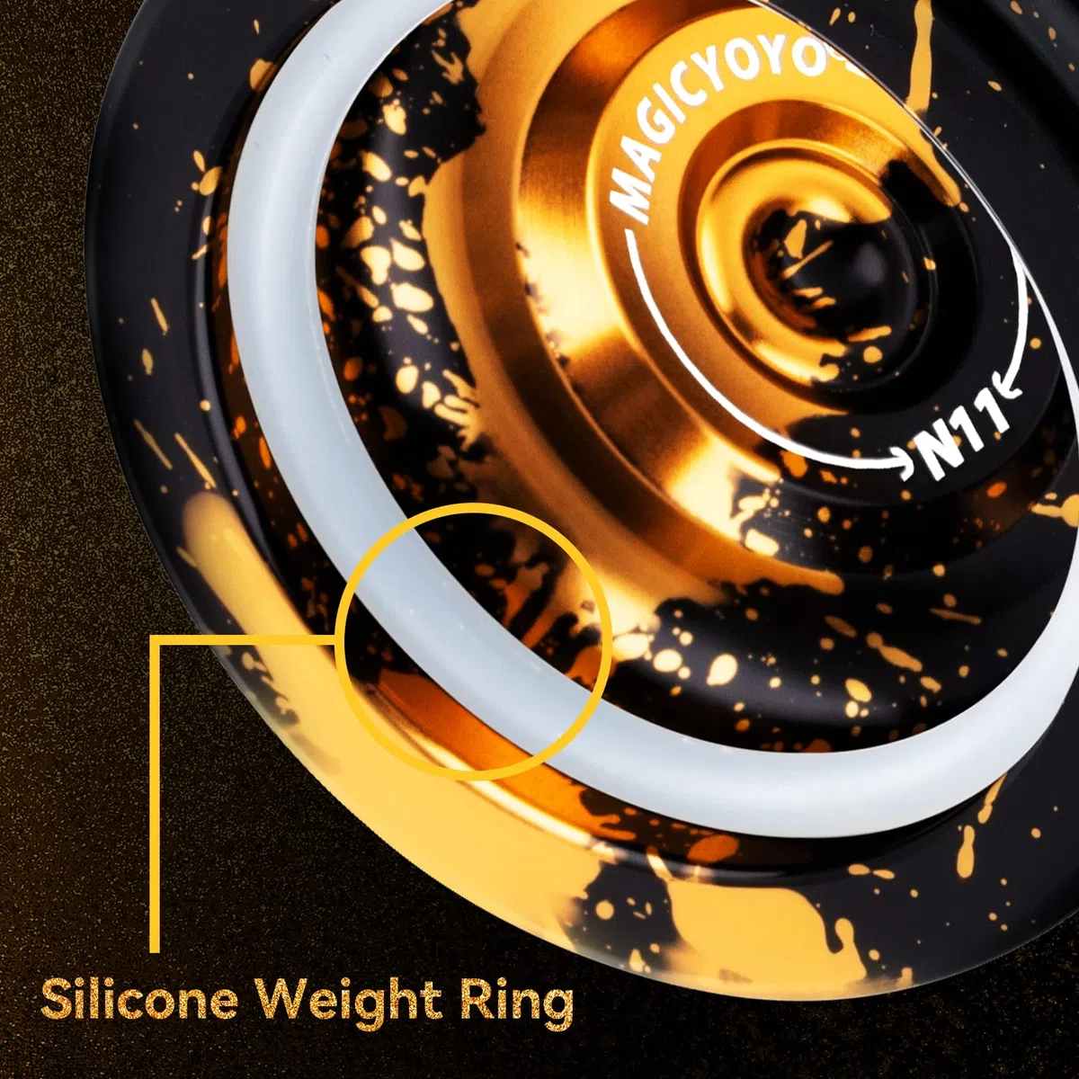 MAGICYOYO JoJo N11 Plus - Jojo professionale reattivo per bambini, in metallo a due scopi con modalità Yoyo non reagente + kit Yo-yo + 12 corde Yoyo + borsa Yo-yo