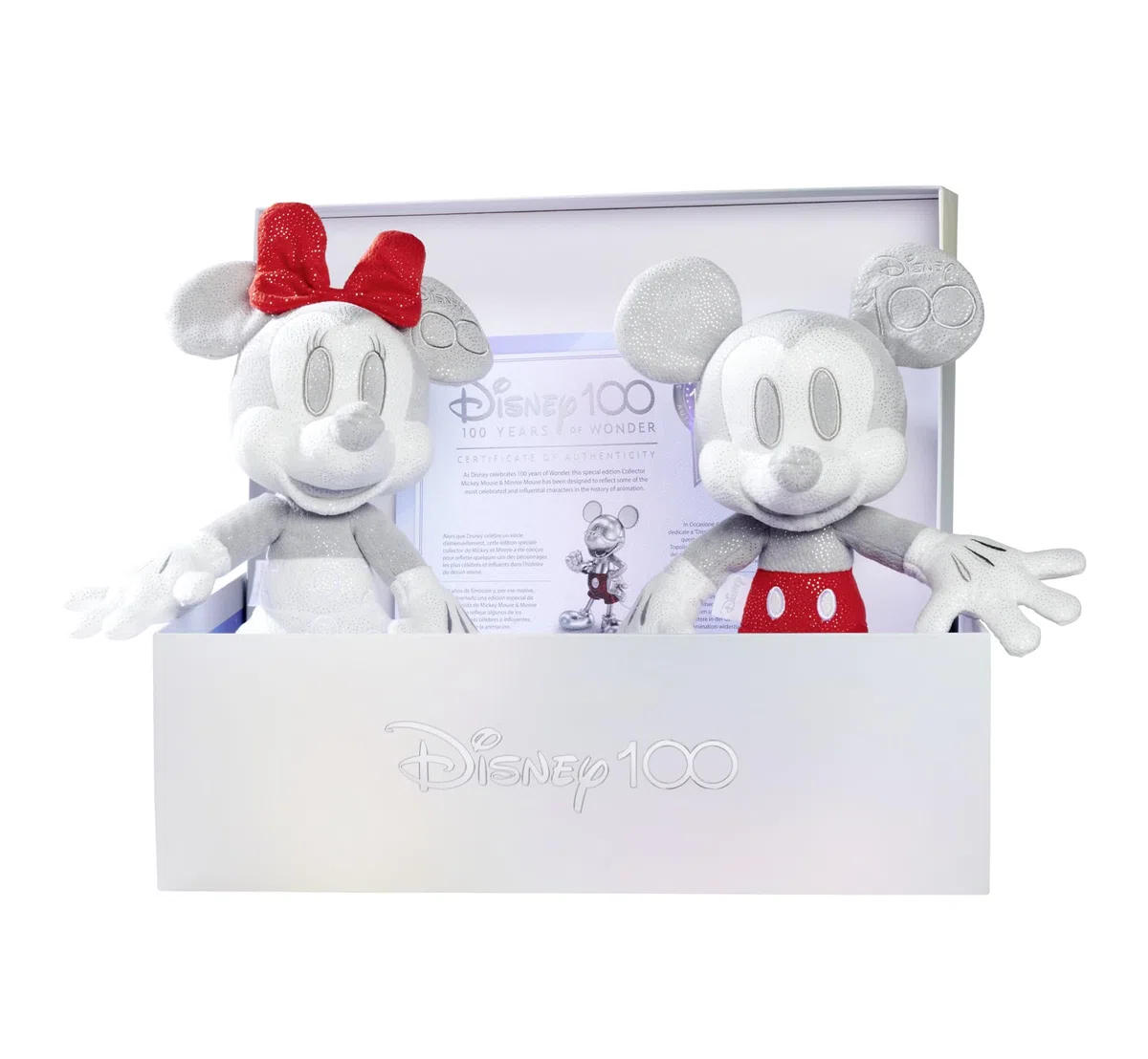 Simba - Disney Plush Collezionabile di Mickey and Minnie, 6315870125, edizione limitata D100, Dimensione 35 cm, con scatola da collezione certificato e numero di serie, Esclusiva Amazon