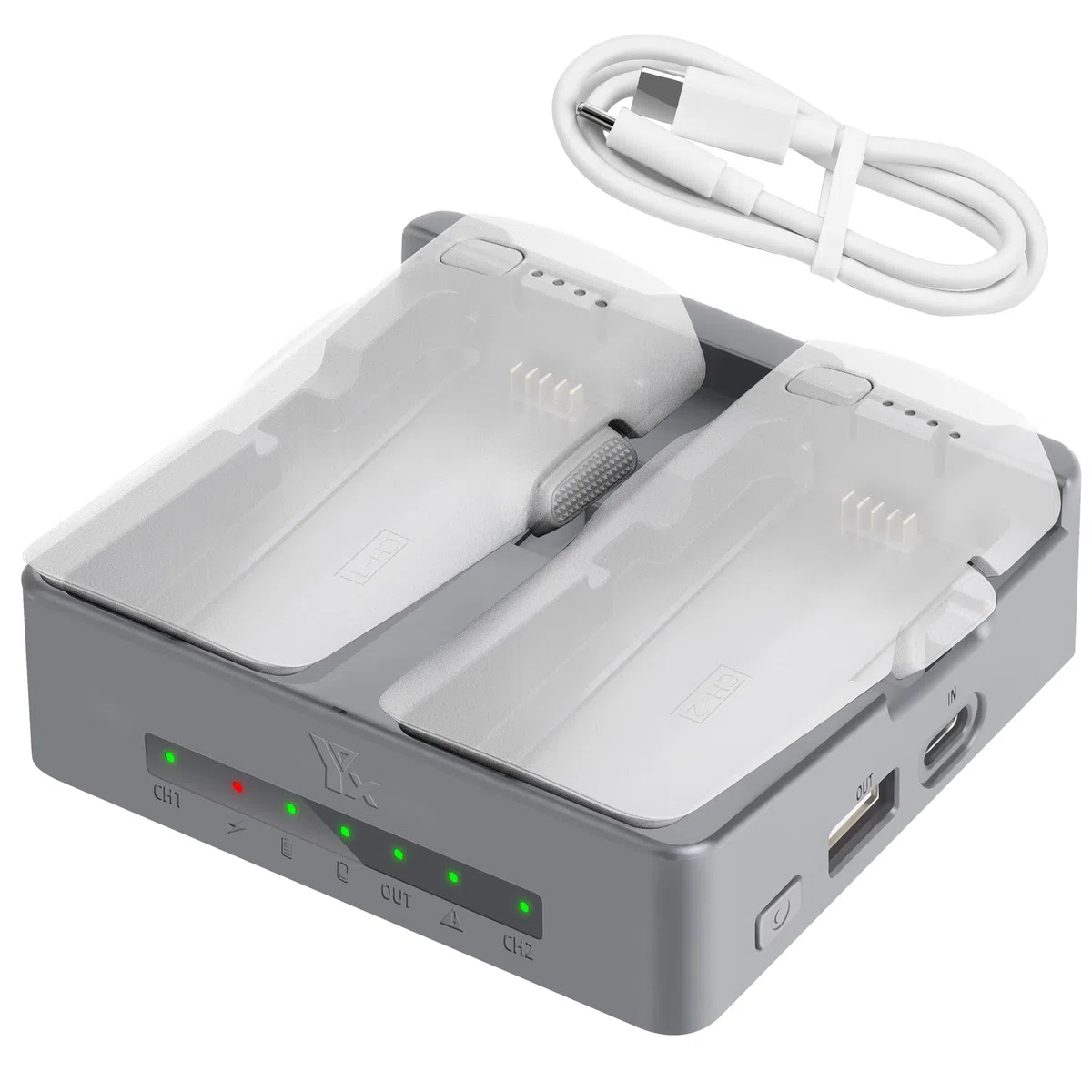 Multifunction - Stazione di ricarica a due vie per DJI Neo 2, caricabatterie, stazione di ricarica della batteria, hub di ricarica, accessori per drone