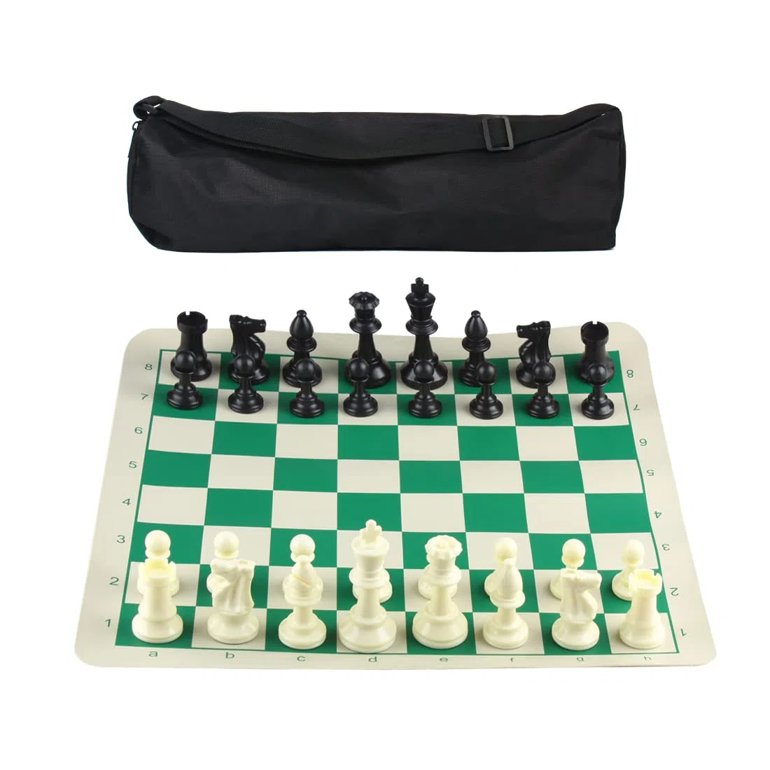 Andux Set Di Scacchi Arrotolabilicon Borsetta e Pezzi Degli Scacchi 32PCS XQTZ-02