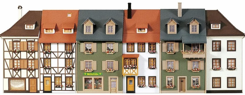 Faller 130430 - Modellismo Ferroviario, Set di 6 Casette a schiera