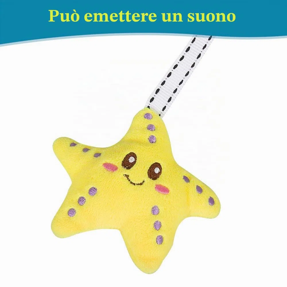Caterbee Giocattoli per culla per neonati, Giocattoli per lettino e passeggino per neonati e bambini, Giocattoli per seggiolino auto ad arco per viaggi e Giocattoli per passeggino e carrozzina per
