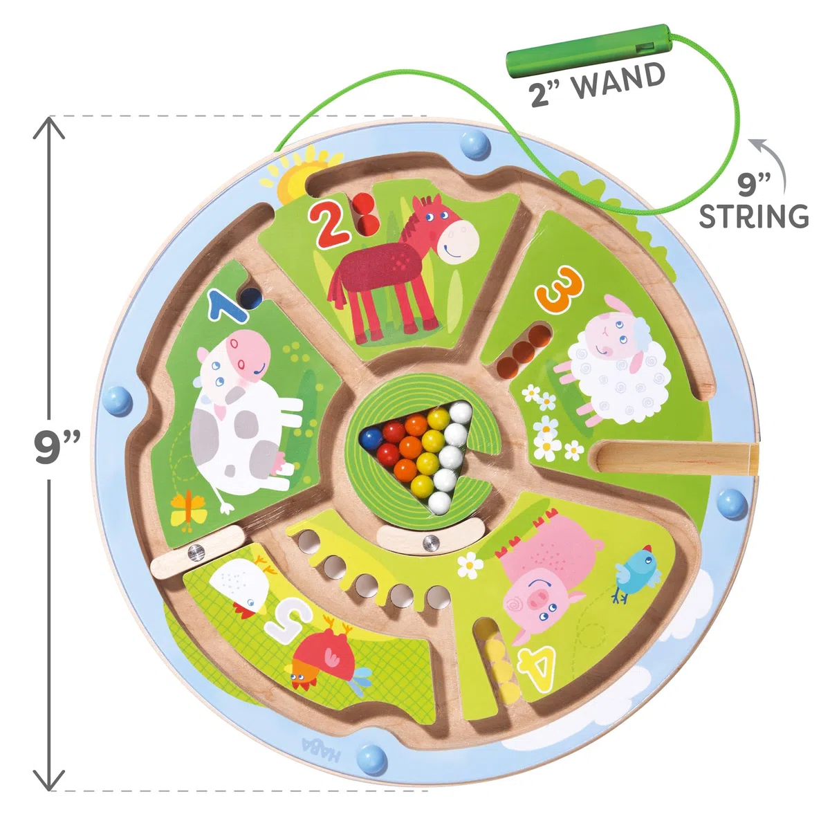 HABA 301473 – Gioco Magnetico con i Numeri | Giocattolo splendidamente Illustrato per Neonati e Bambini Piccoli a Partire dai 2 Anni | Gioco educativo in Legno