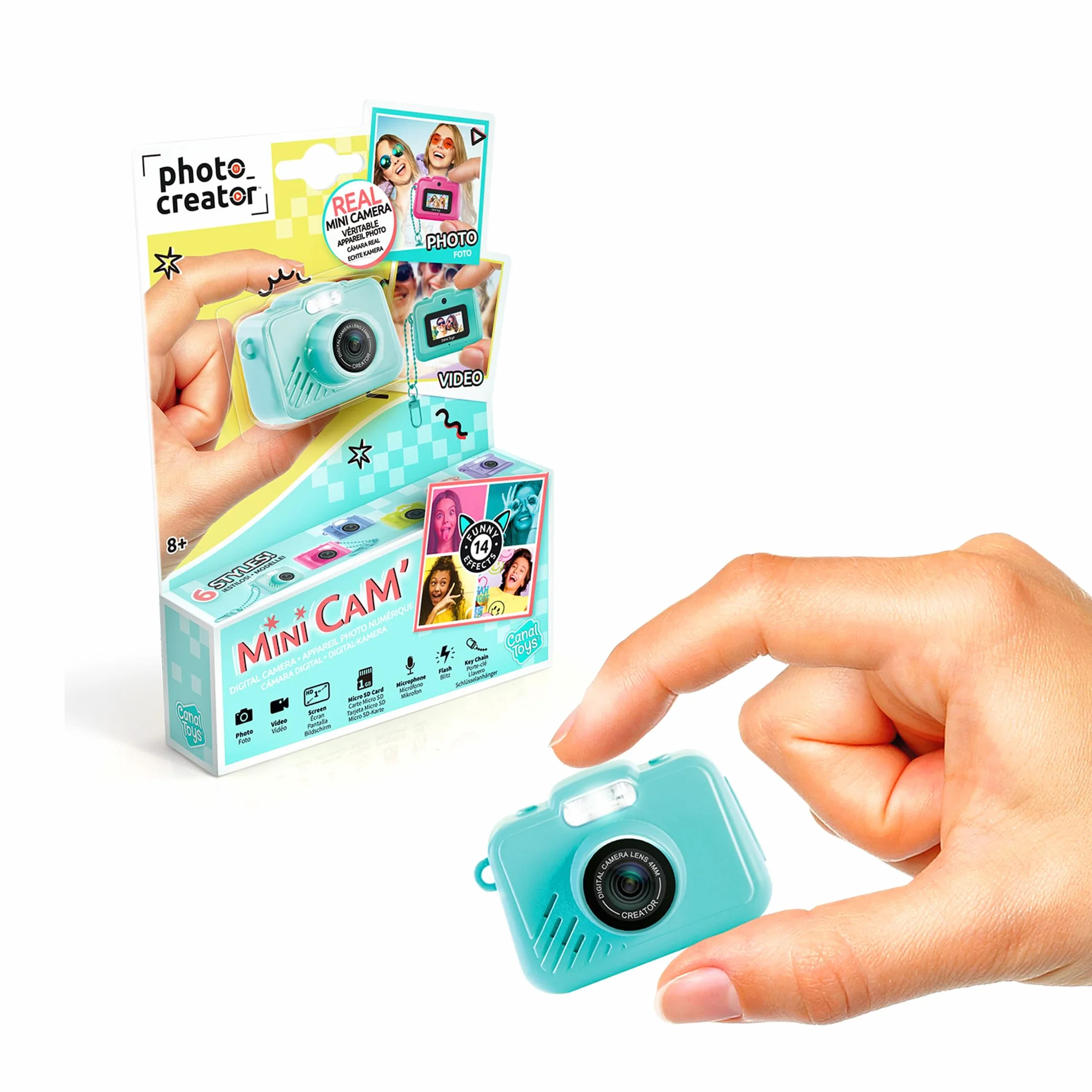 Rocco Giocattoli - Mini Cam - Original - con Portachiavi e Scheda SD 1 GB