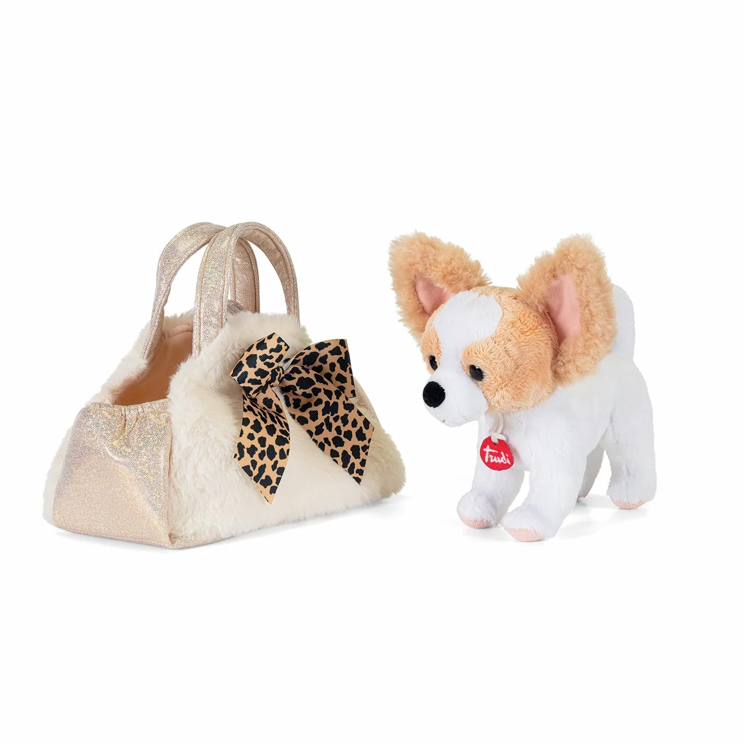 Trudi Cane Animalier Fashion Bag | Animali peluche idea regalo | 17x20x11 cm taglia XS | Fashion pets | modello 56080