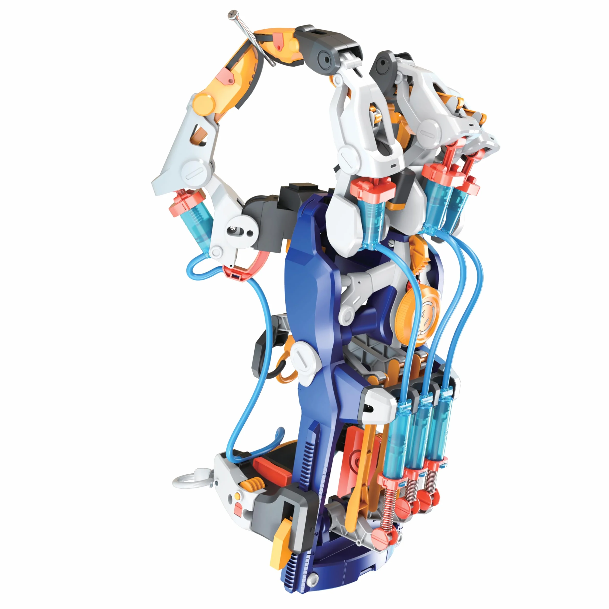 Mega Cyborg Hand kit idraulica da montare, età 7+, regolabile per destro o sinistro, adattabile alla mano, cilindri e pistoni idraulici a acqua, solleva fino a 600g, comprende 5 esperimenti STEM