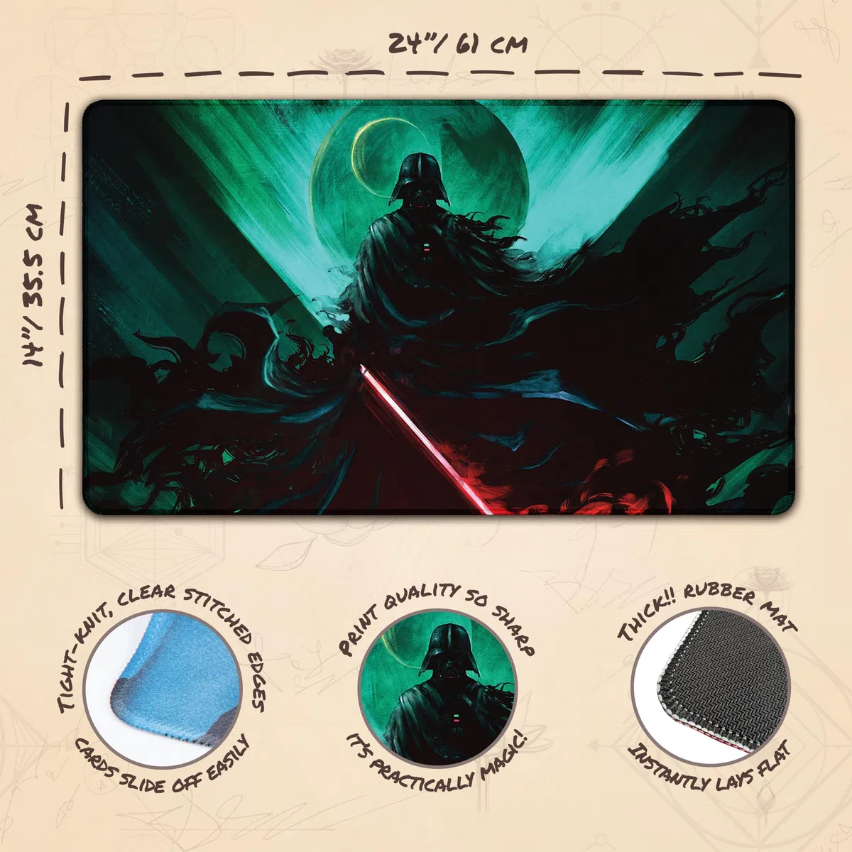 Dark Lord (Bordi cuciti) - Tappetino da Gioco MTG di Anato Finnstark - Compatibile con Tappetino da Gioco Magic The Gathering - Gioca a MTG, YuGiOh, TCG - Disegni Originali
