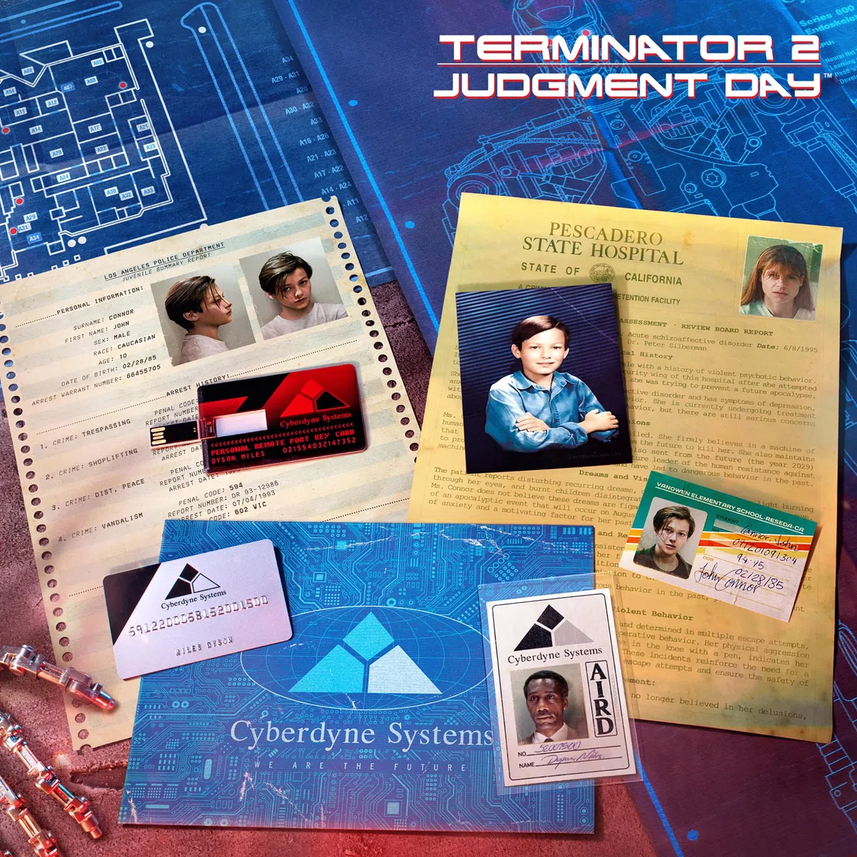 Doctor Collector Terminator The Connor Files Kit, Collectible Set Tin Box, edizione da collezione con accessori esclusivi in scatola di metallo, age 14+