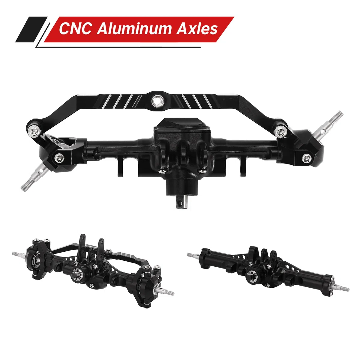 INJORA Posteriore Anteriore Anteriore +4mm Esteso Alluminio CNC ASSE per TRX4M Upgrade 1/18 RC Crawler