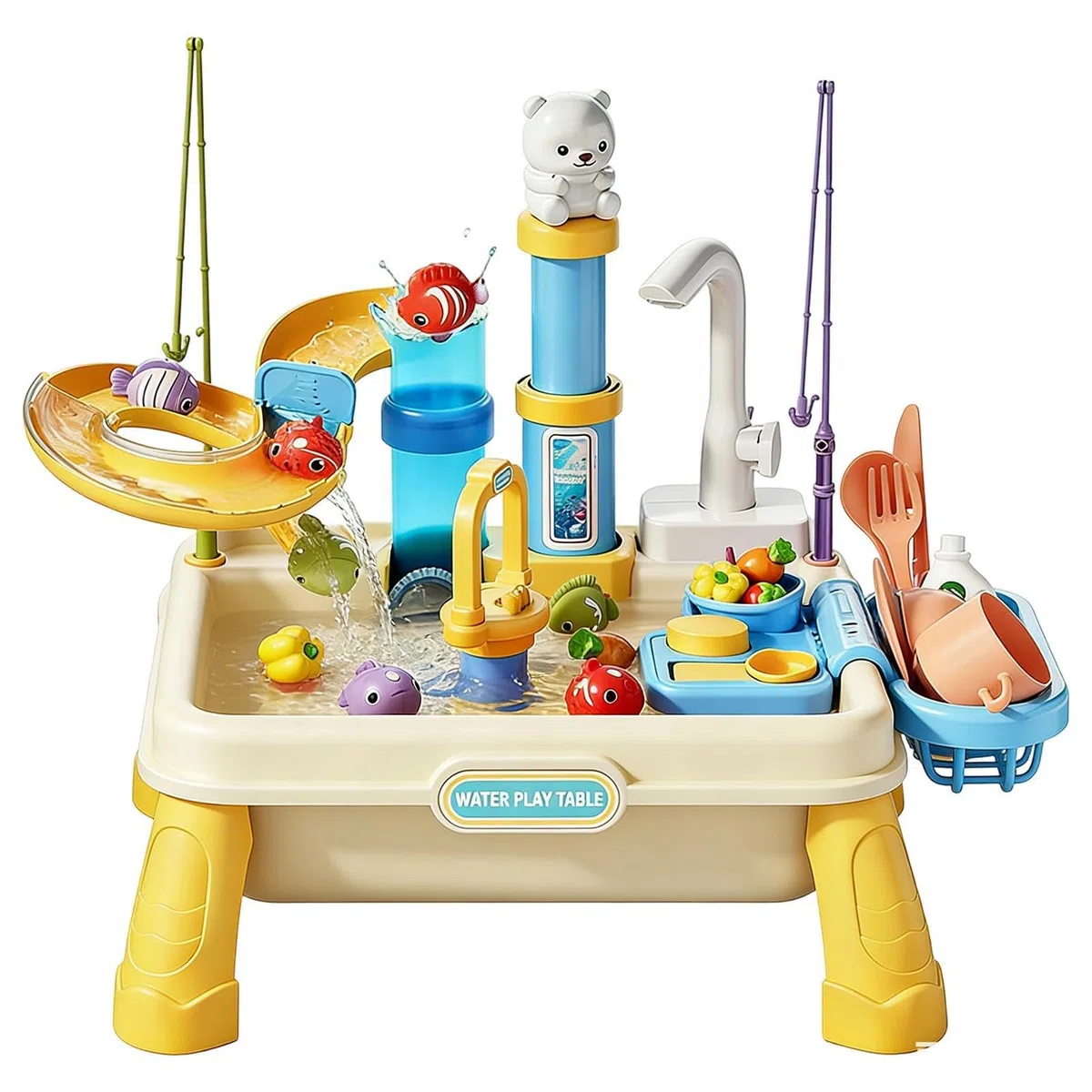 Tavolo Acqua Bambini, Set Tavolo Sabbia E Acqua Per Bambini, Divertenti Tavolos Gioco Acquas Lavandinos Giocattolo Con Acquas Corrente E Pompa, Set Di Giochi Sensoriale Tavolos Gioco Acquaes E Sabbia
