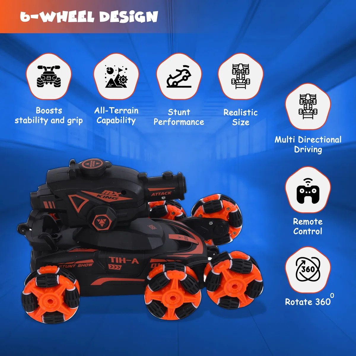 Funfy- Climbing Racing RC Car, Multicolore, Boys, FYRCWBC01