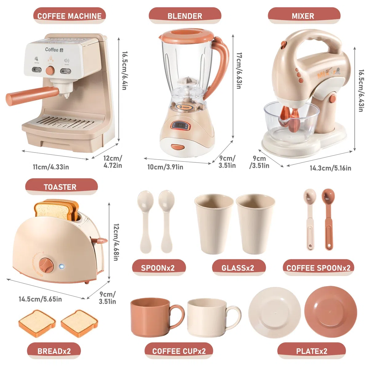 Cucina giocattolo per bambini con macchina del caffe e accessori, utensili e giochi per bambini 3 anni, regalo perfetto bambina e bambino 3 4 5 6 7 8 anni