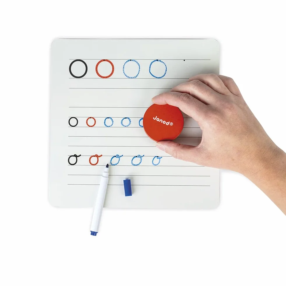 Janod - Essentiel - Imparare a Scrivere - Gioco Educativo in Legno per La Prima Infanzia - Apprendimento delle Lettere e della Lettura - Pittura Ad Acqua - da 3 Anni, J05074