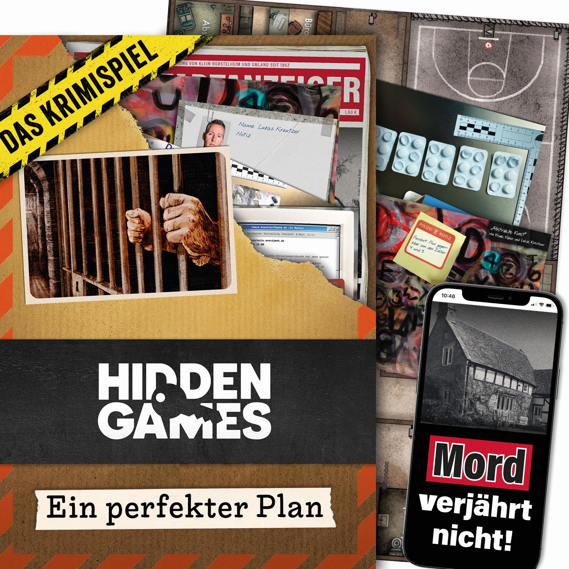 Hidden Games Scena del crimine - Ein perfekter Plan - Tedesco - Gioco realistico di crimine, emozionante gioco di detective, Escape Room